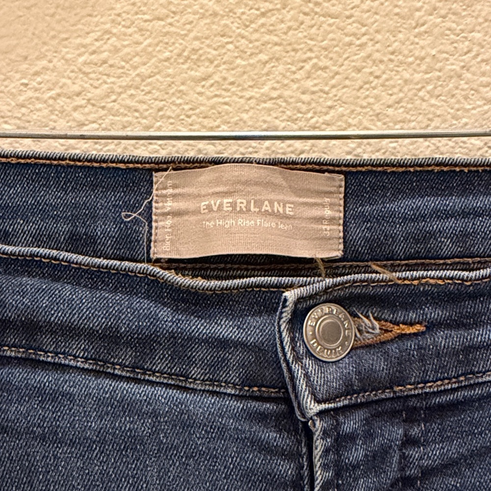 Everlane High Rise Flare Jean Size 32 Regular - Picture 9 of 12